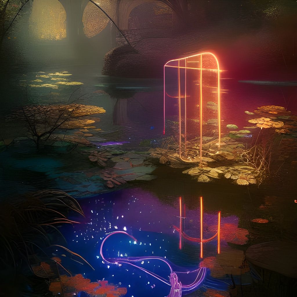 Opalescent Pond Shimmers with Cosmic Light