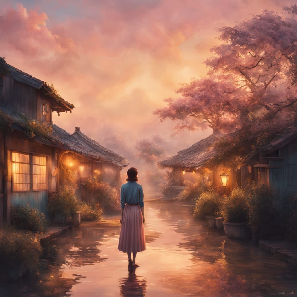 A Woman in a Dreamlike Nostalgia