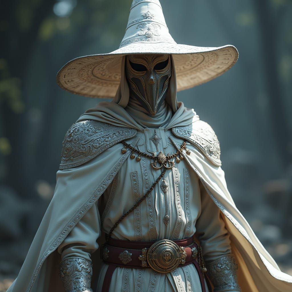 Ethereal Wizard in Majestic Attire