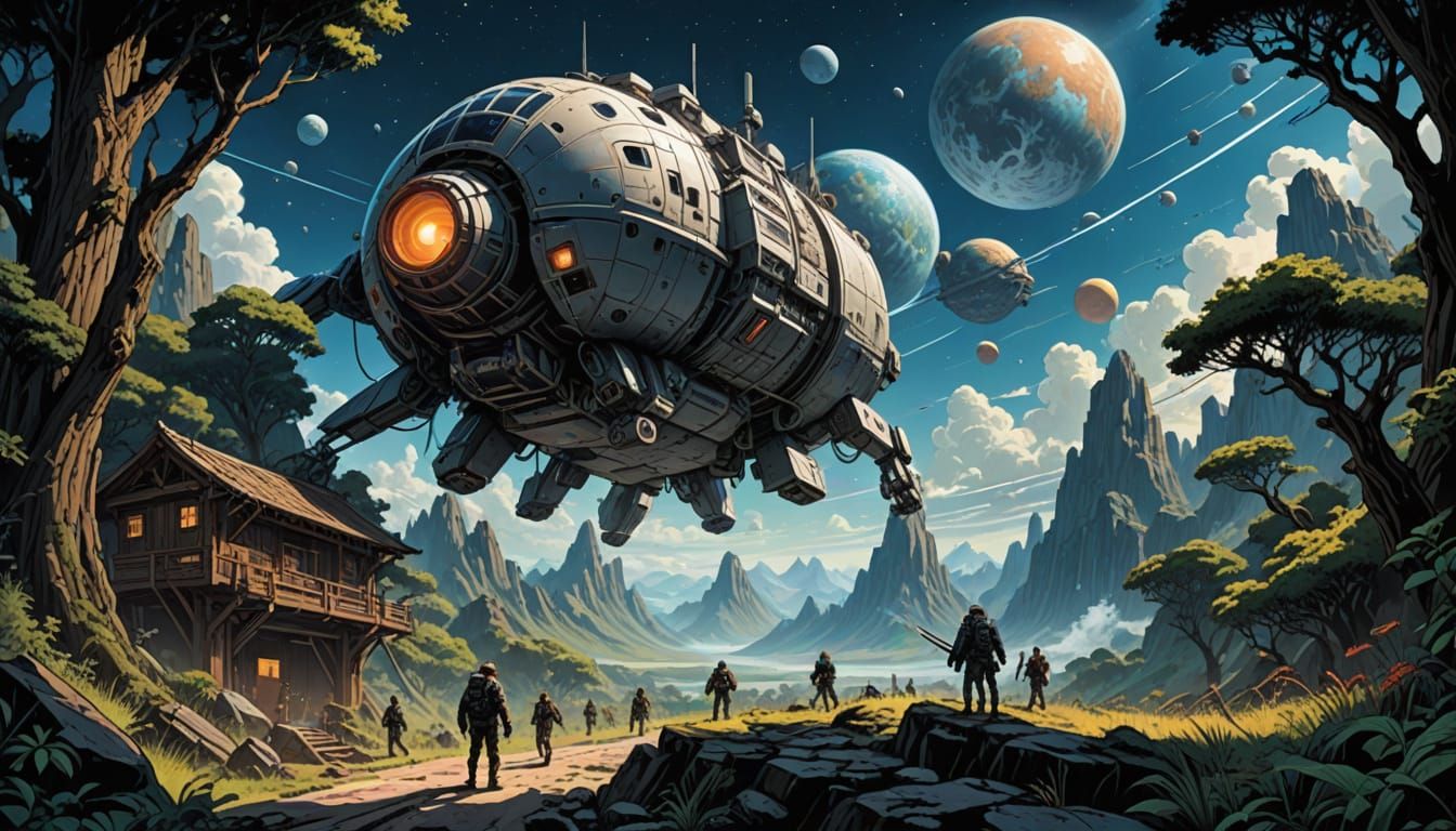 Comic Book Art of Relentless Pursuit of Dreams