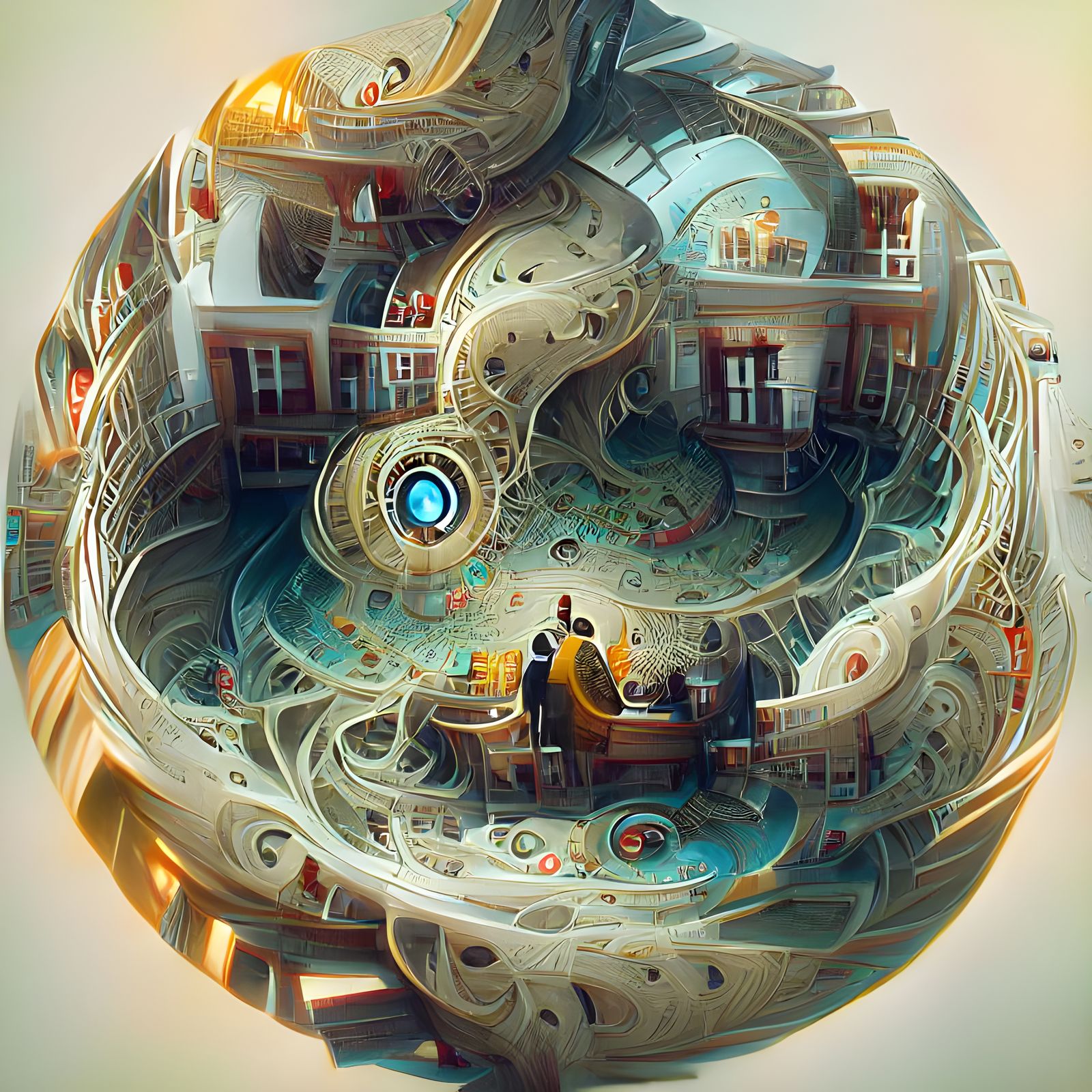Complex Circular Waveform Mansion by Franz Sedlacek