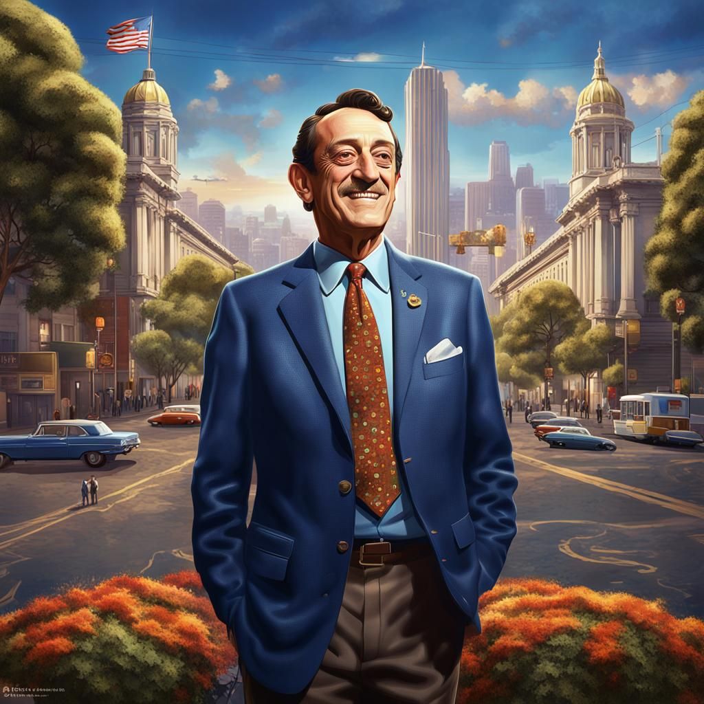 Harvey Milk Portrait: Detailed Matte Painting in 8k