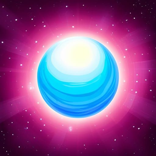 Astral Cosmic Planet with Swirling Clouds