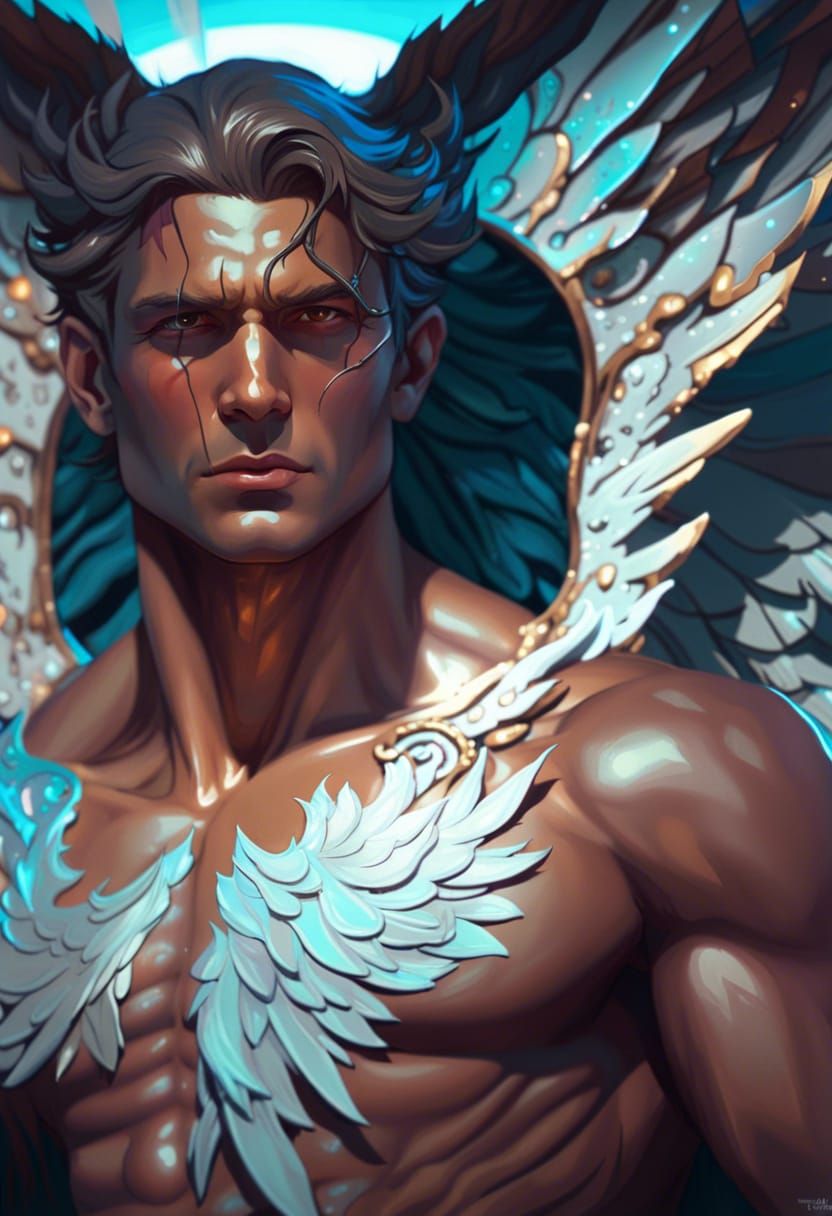 Fallen Angel Portrait: Hyperdetailed Fantasy Art