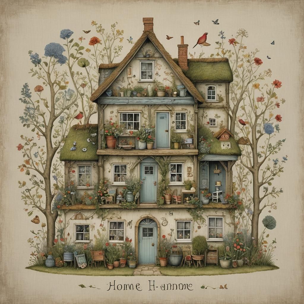 Stylized Home Interior Illustration