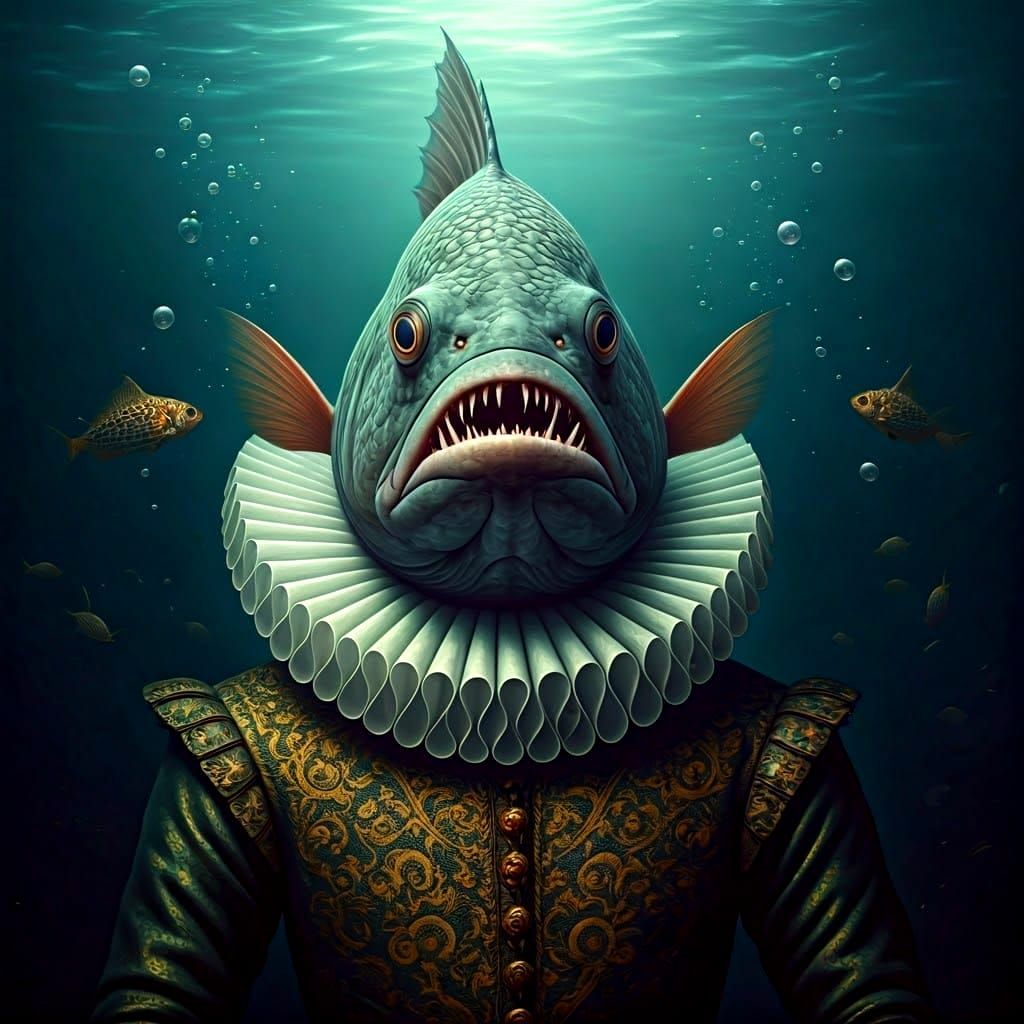 Anthropomorphic sheepshead fish