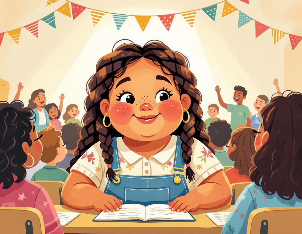 Joyful Girl at School Assembly Honoring Indigenous Peoples D...