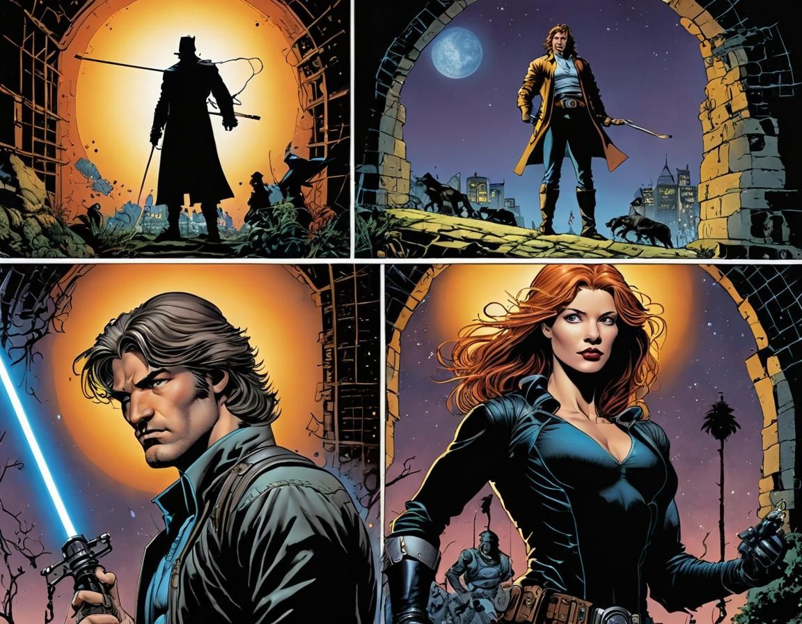 Comic Book Pages of Virtual Content Directors