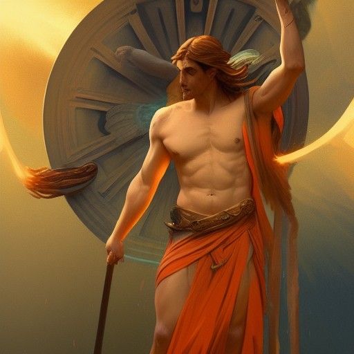 Apollo: Hyperdetailed Concept Art in Orange and Teal