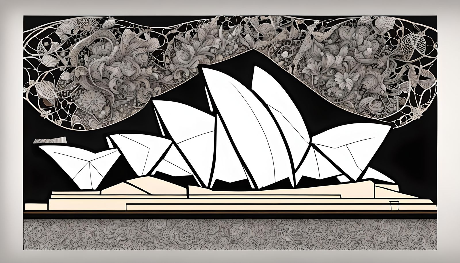 Sydney Opera House in Fractal Style