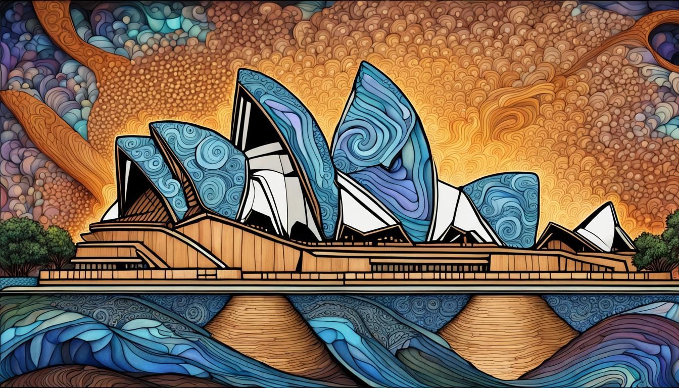 Sydney Opera House: Fractal Quantum Zentangle