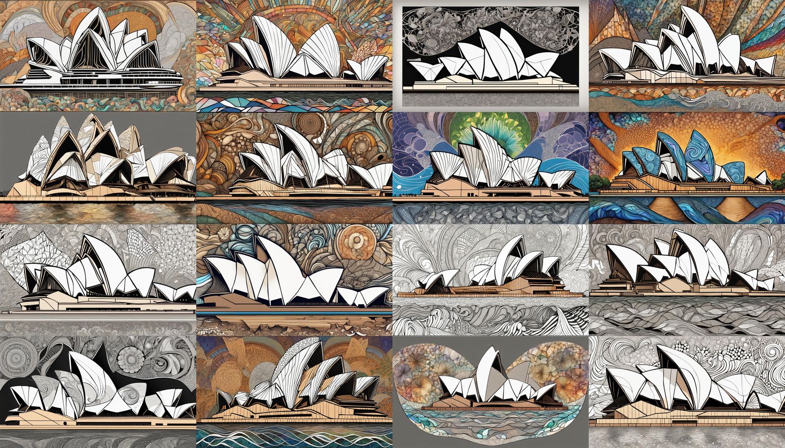 Sydney Opera House: Fractal Quantum Zentangle