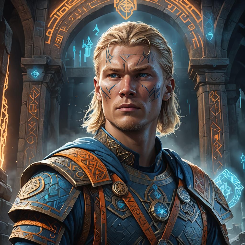 Erling Haaland in Mystical Stadium: Fantasy Art