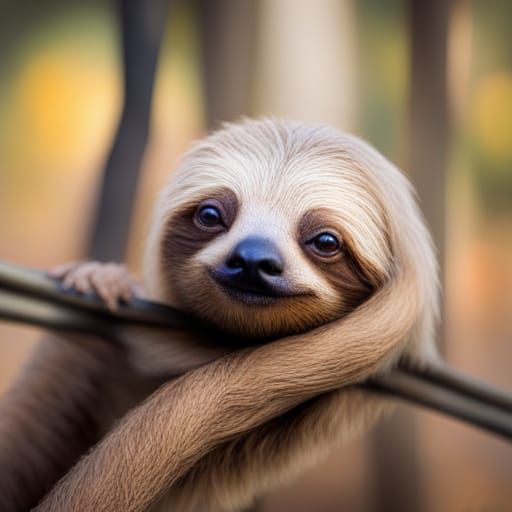 Visually Stunning Sloth Portraits and Scenarios