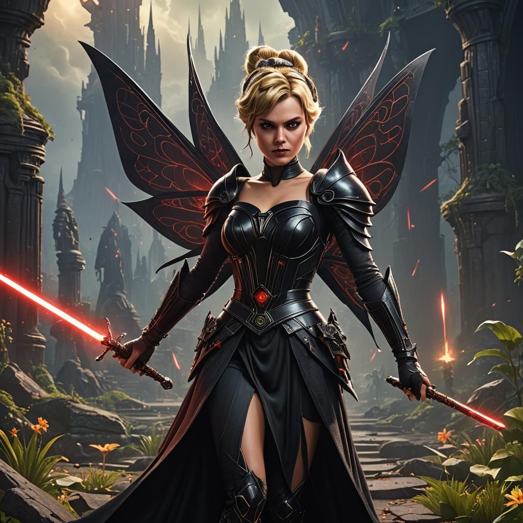 Sith Lord Tinkerbell: Detailed Matte Painting