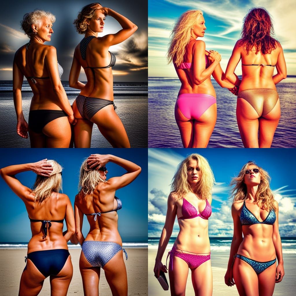 Hyperrealistic Glittering Bikinis: Cinematic and Detailed