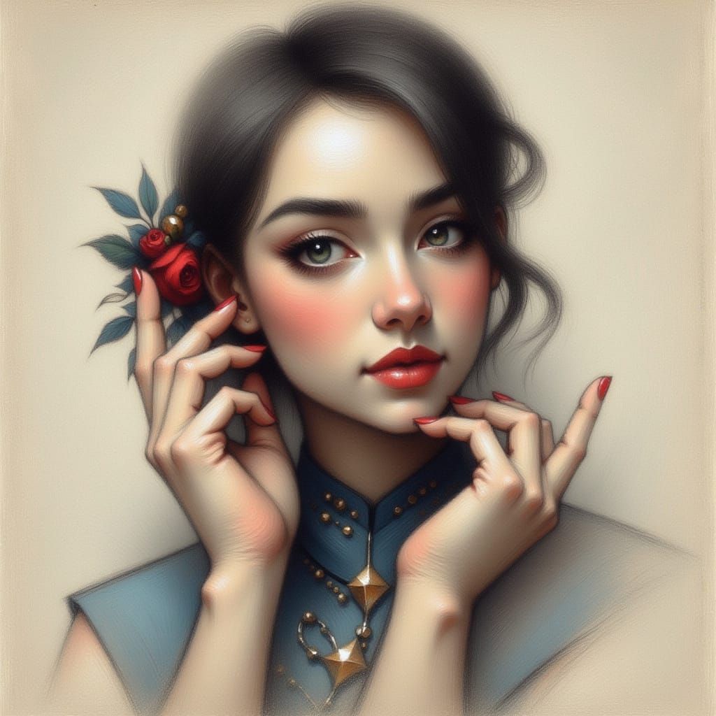 J.M.W. Turner-Inspired Portrait of a Woman in a Cyberpunk Ae...