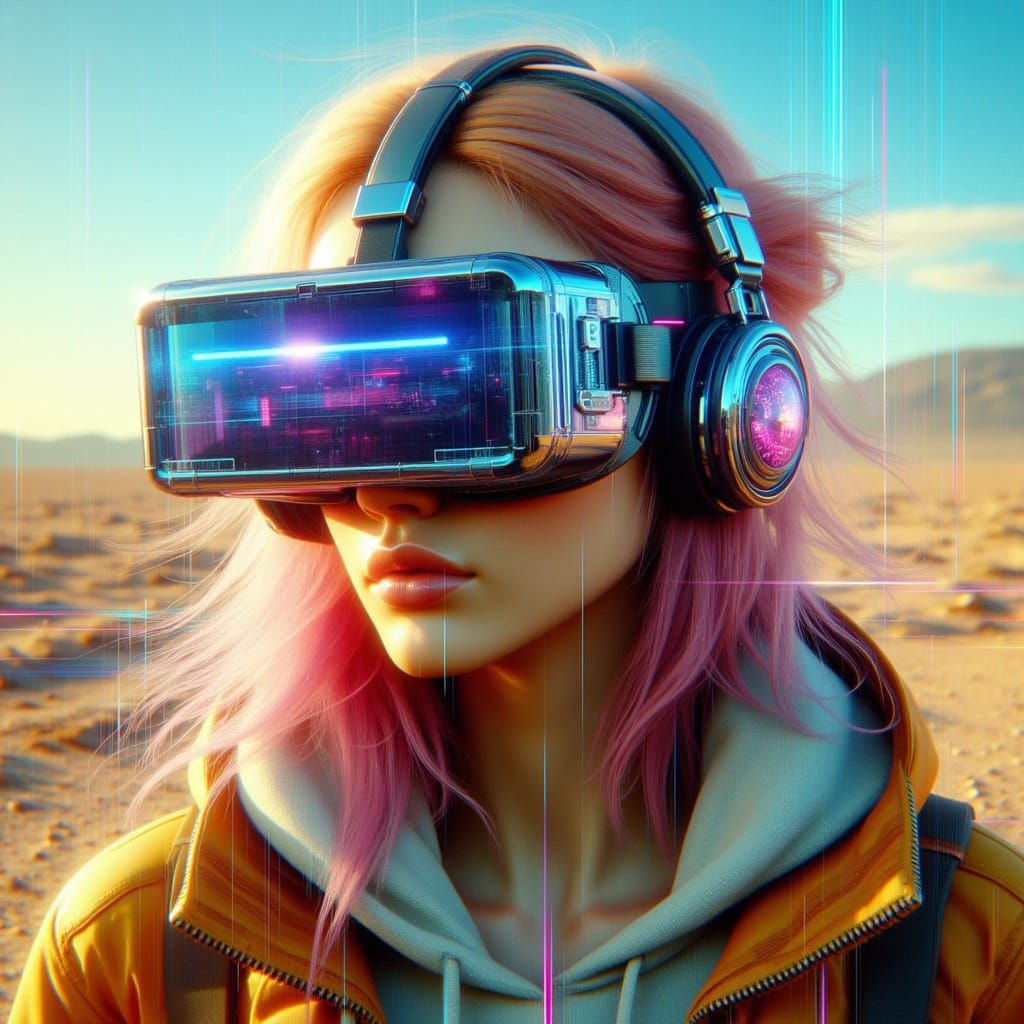 VR Goggles Blown by Wind