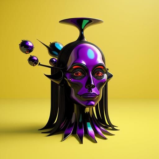 Surreal Glamour: A Vibrant CGI Masterpiece