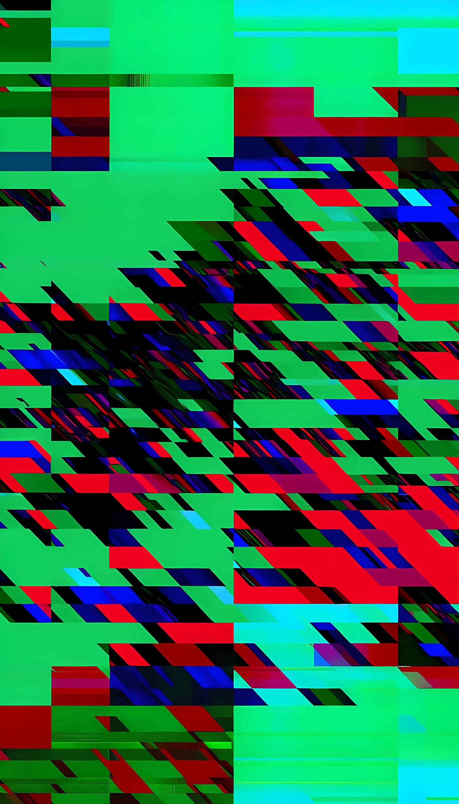 Corrupted Tessellating Future Glitch Collage