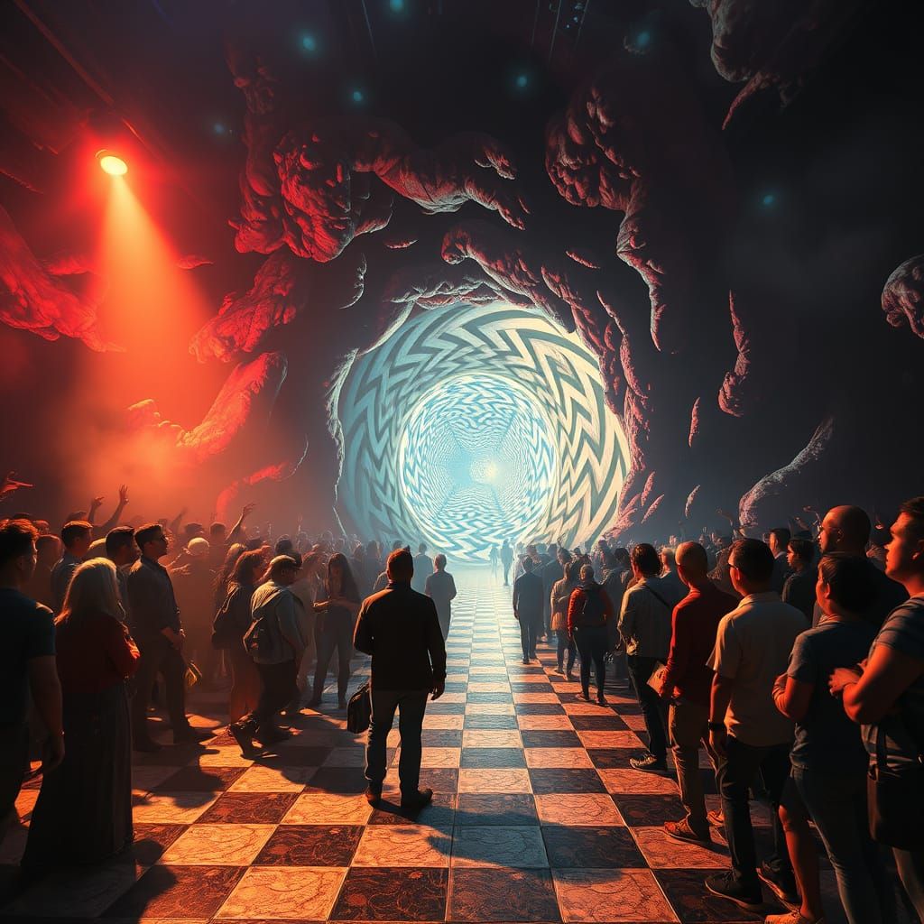 Mind-Bending Optical Illusion in Cinematic Style