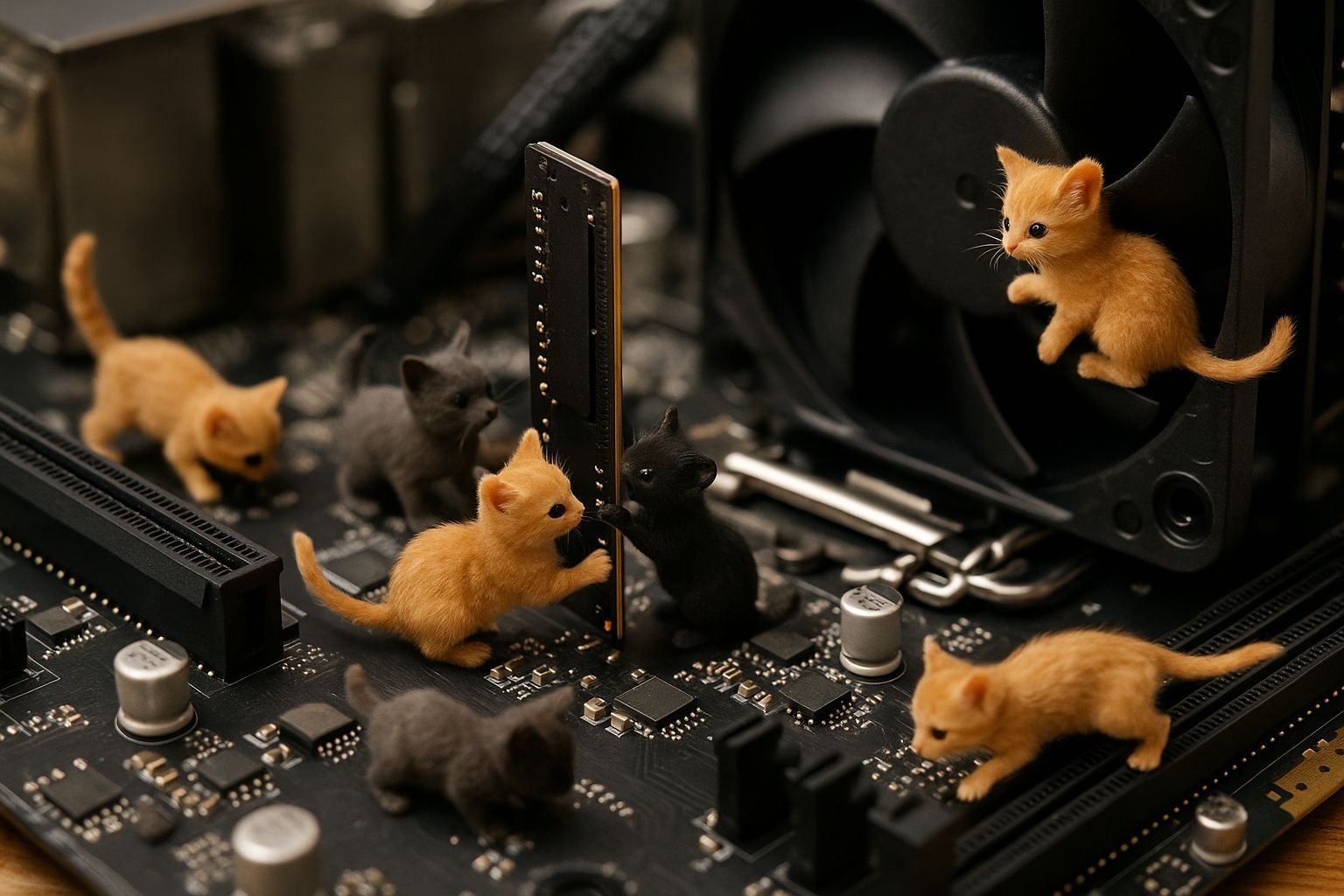 Ant-Sized Cats Building a Computer