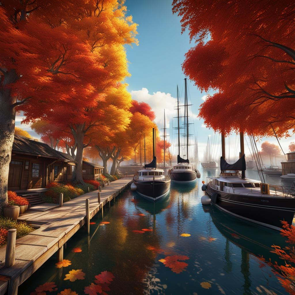 Vivid Autumn at Monaco Marina in 8K