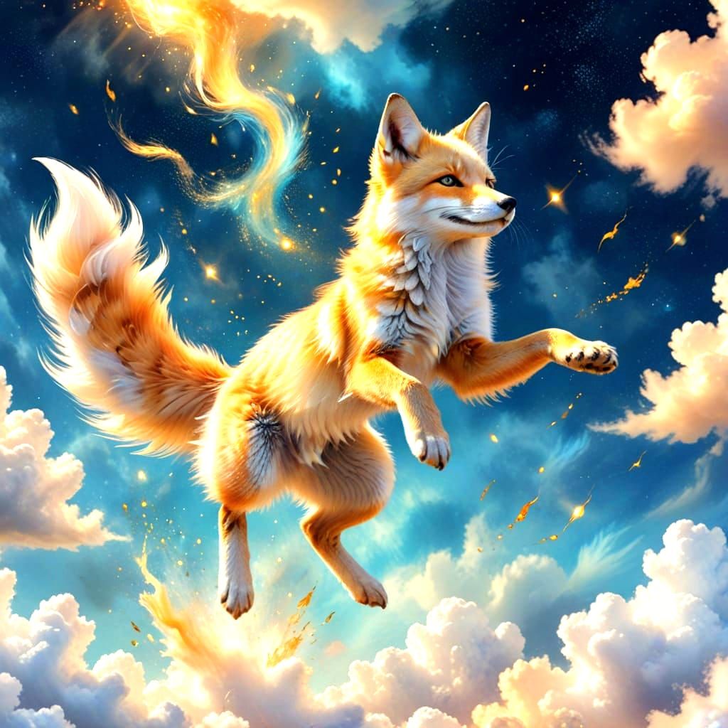 Fox Leaps Out of Celestial Realm