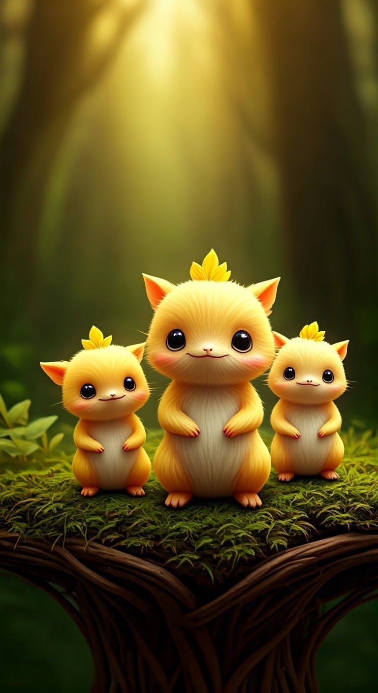 Ethereal Botanic Creatures in Yellow