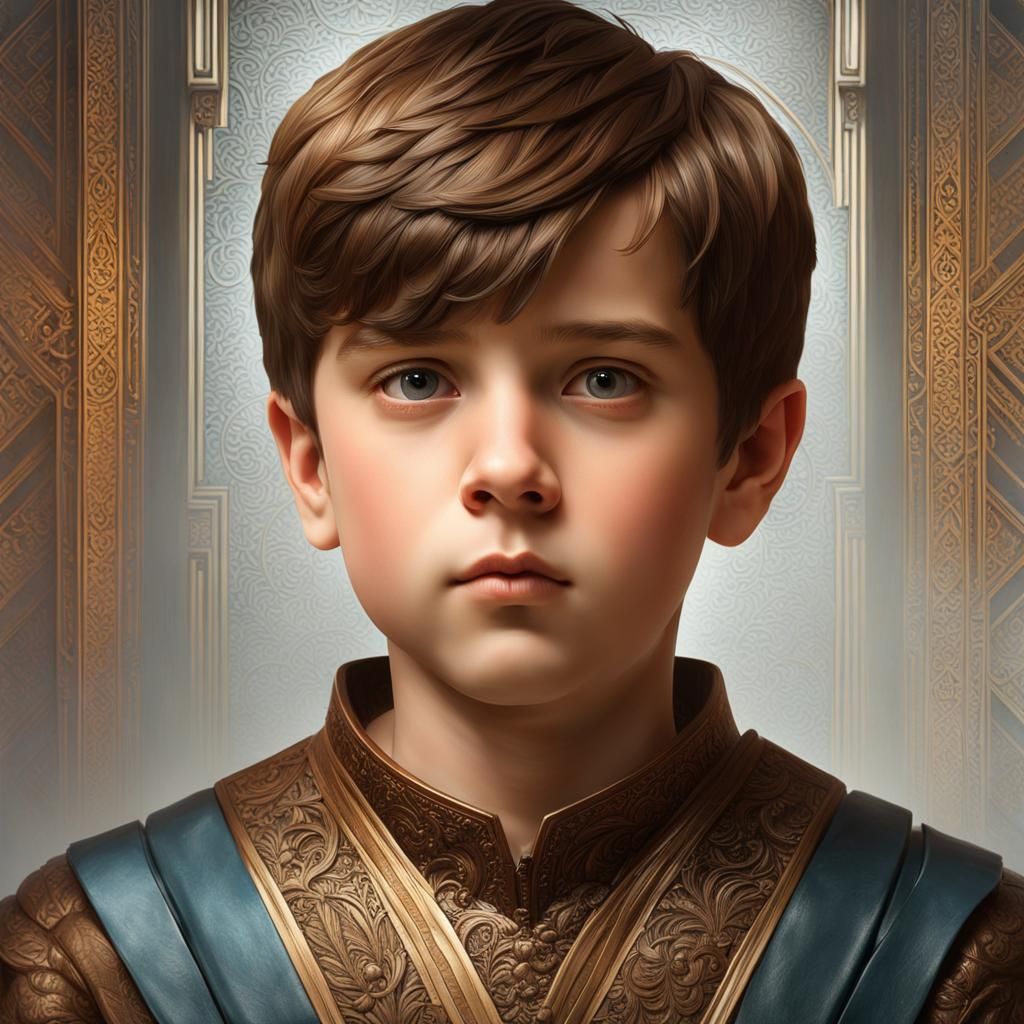 Boy in Dress: Hyperdetailed Portrait by Rutkowski