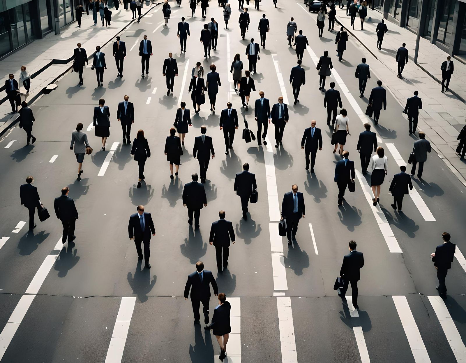 Abstract Business People in Motion