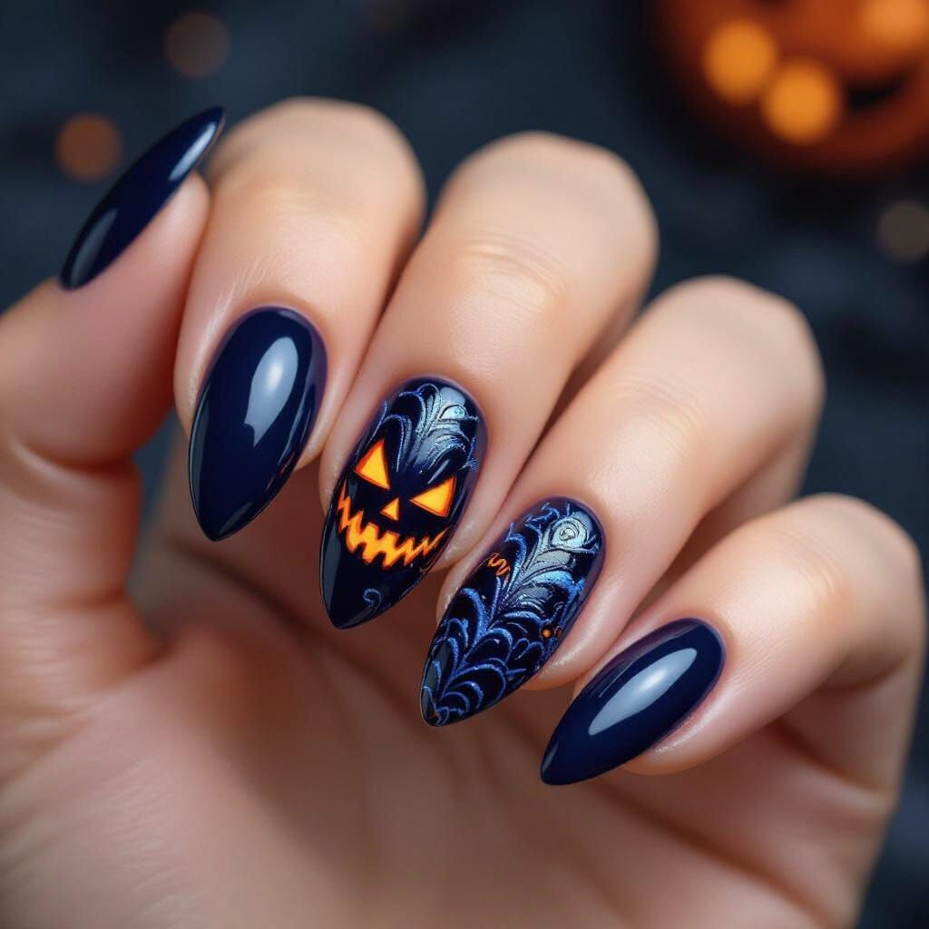Halloween Nails with Futuristic, Whimsical Designs
