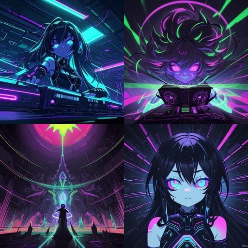 Baroque Dubstep DJ Lumina in Digital Art