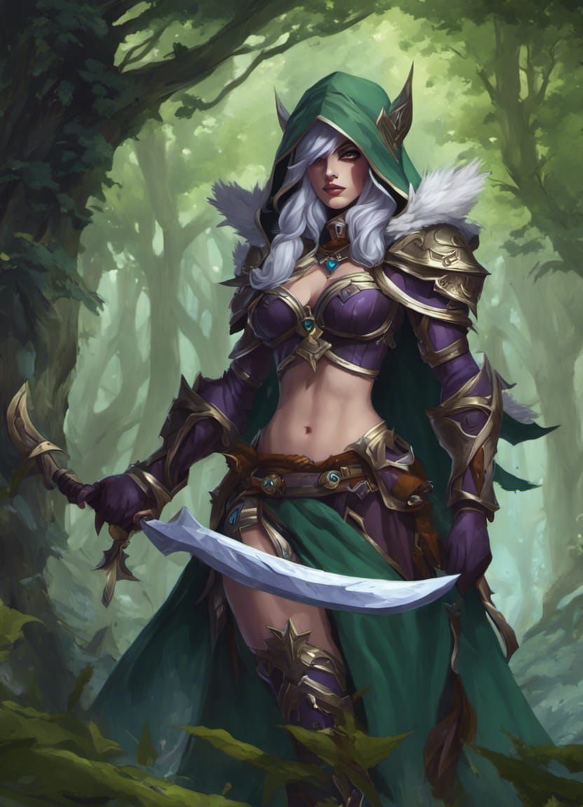 Detailed Illustration of a Voluptuous Woman