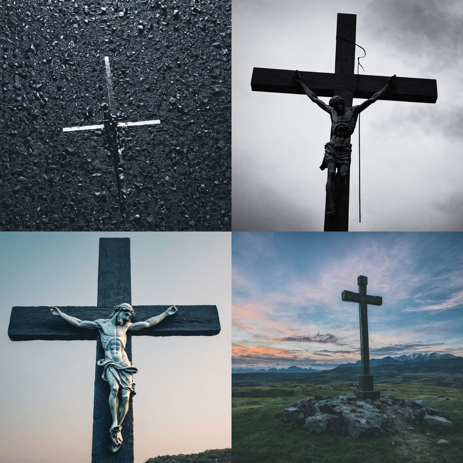 Jesus Rests in Peaceful Glory Near the Cross