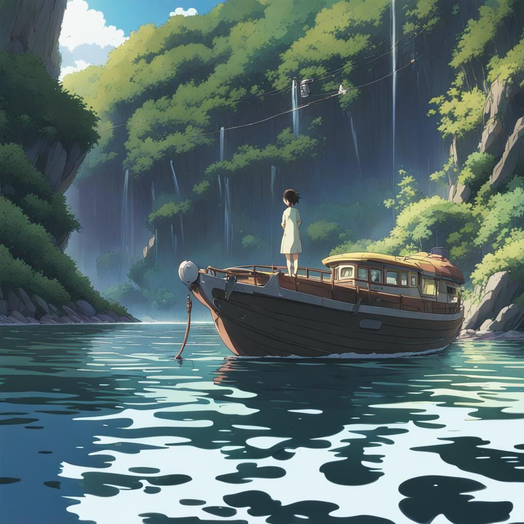 Anime Key Visual in Studio Ghibli Style