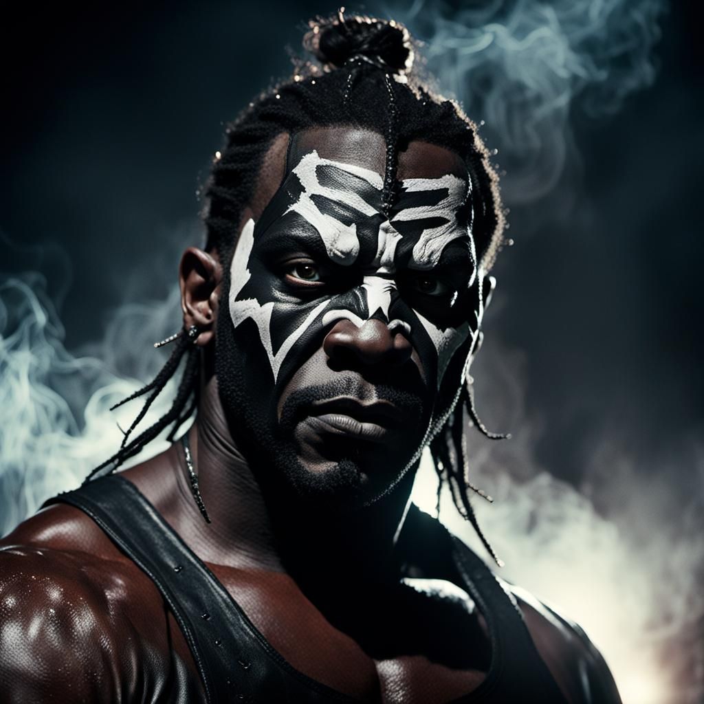 Gothic Wrestling Portrait: Booker T in Chiaroscuro