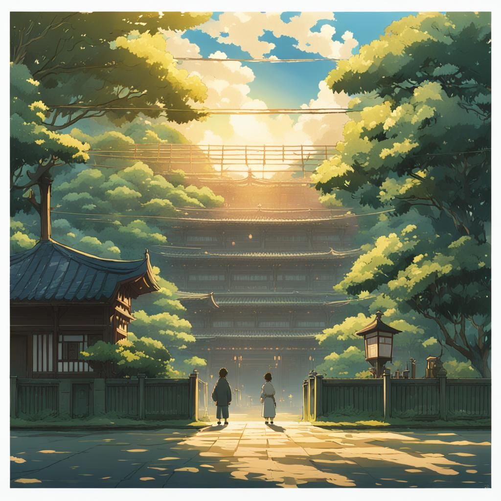 Anime Jujutsu King: Ghibli-Inspired Key Visual