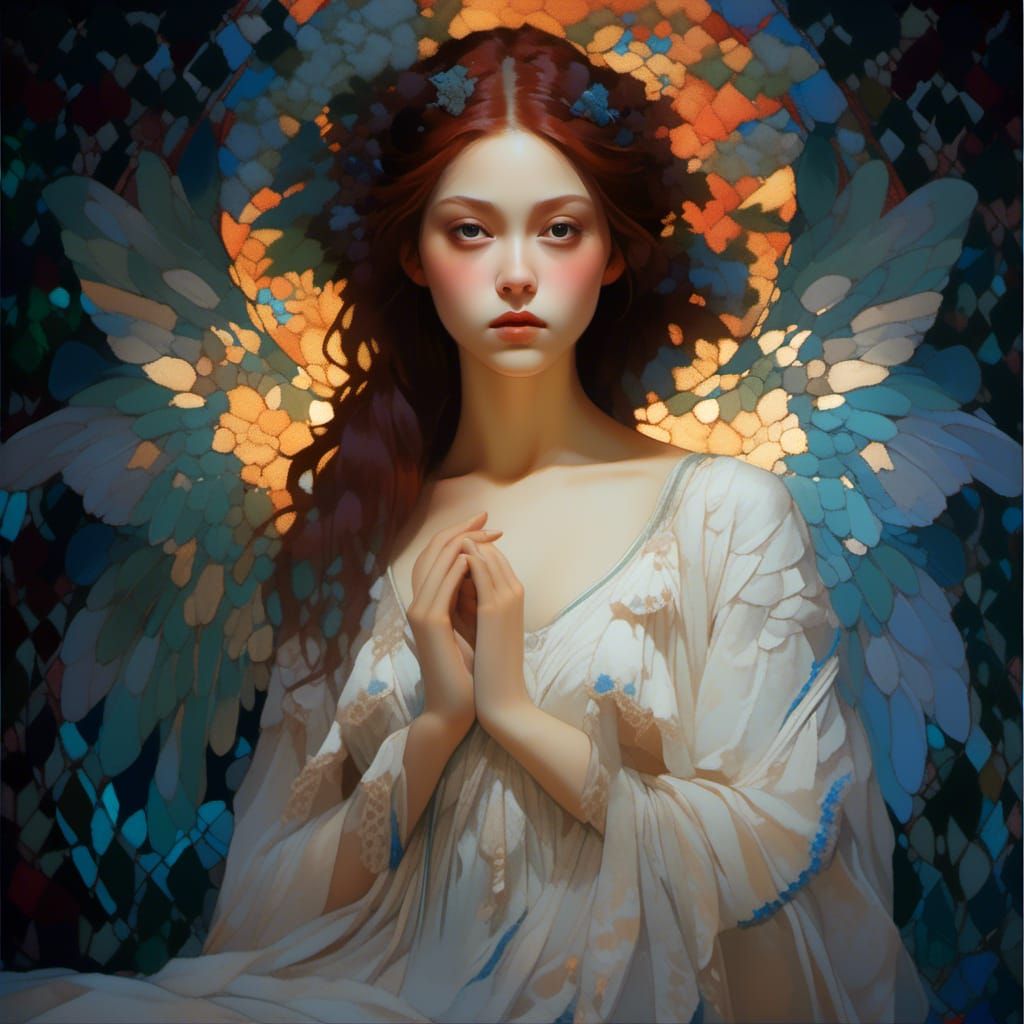 Pre-Raphaelite Queen in Detailed Lace Dress