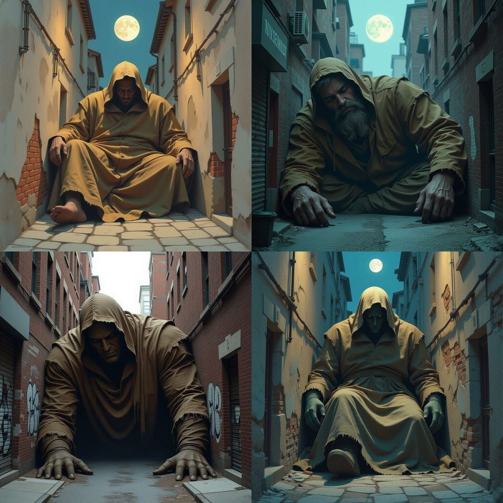 Sleeping Giant Blends with Moonlit Alley