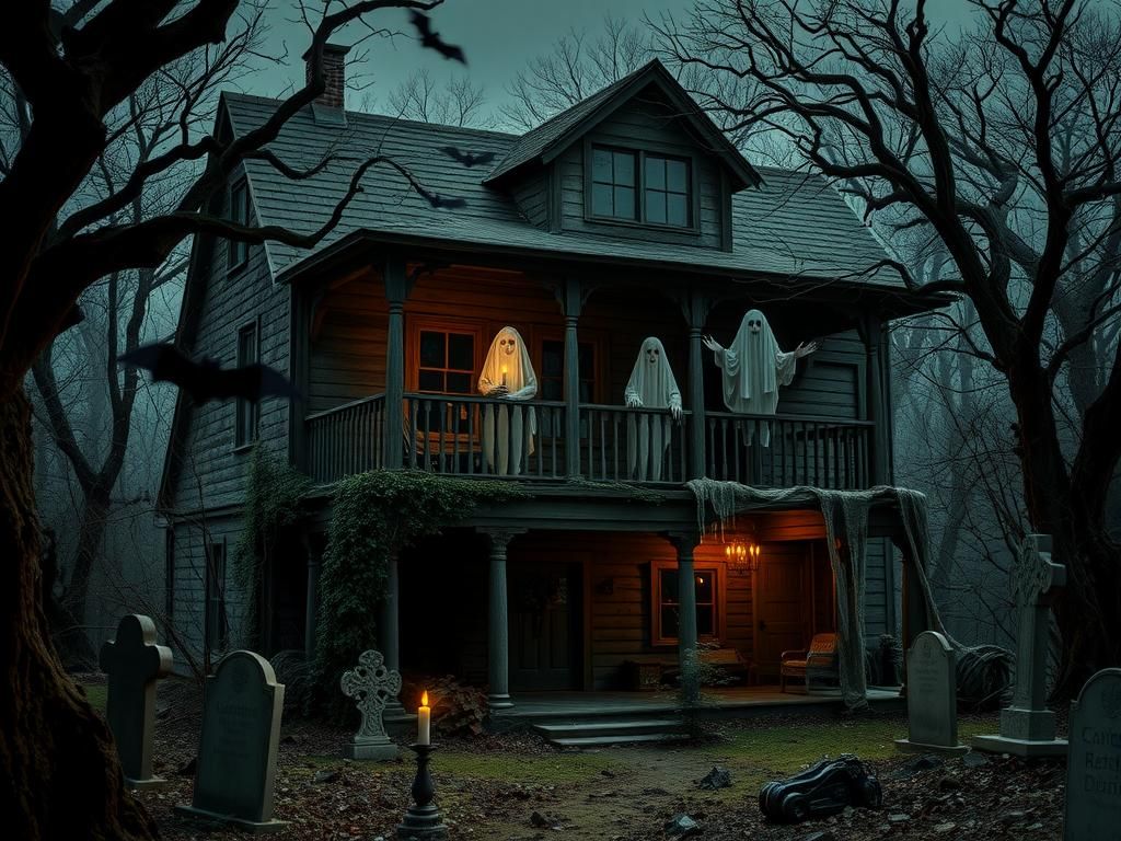 Scary Haunted Bungalow with Ghostly Apparitions