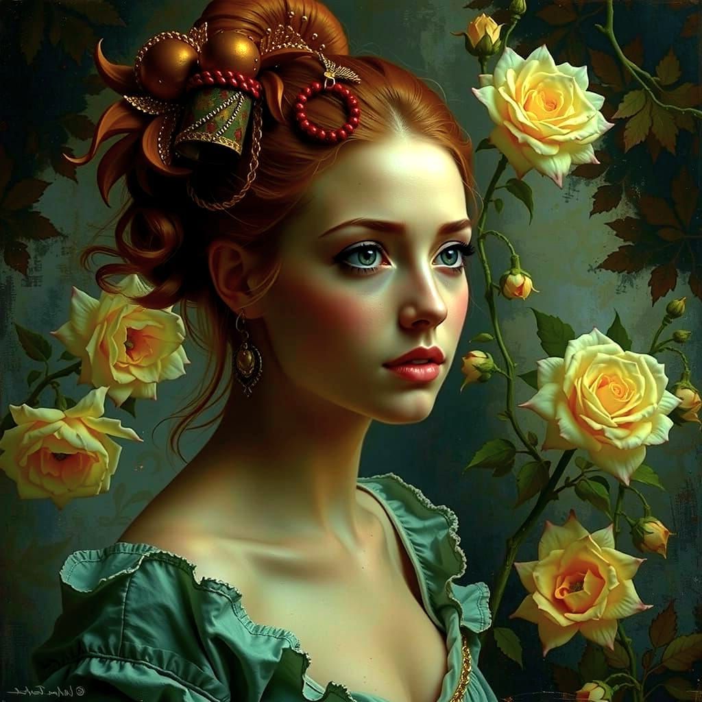 Abstract Red Color Palette Composition