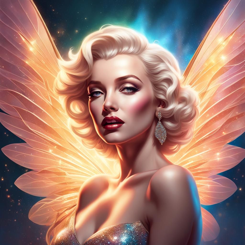 Marilyn Monroe as Glittering Fairy Portrait
