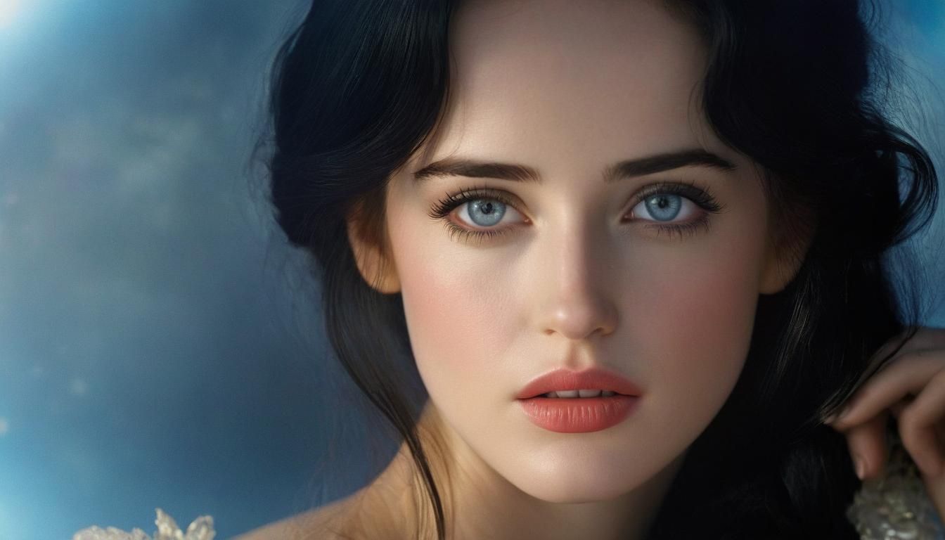 lovely Eva wearing serenity blue, cute face, a masterpiece, by Konstantin Razumov, WLOP, Stephanie Pui-Mun Law, Josephin...