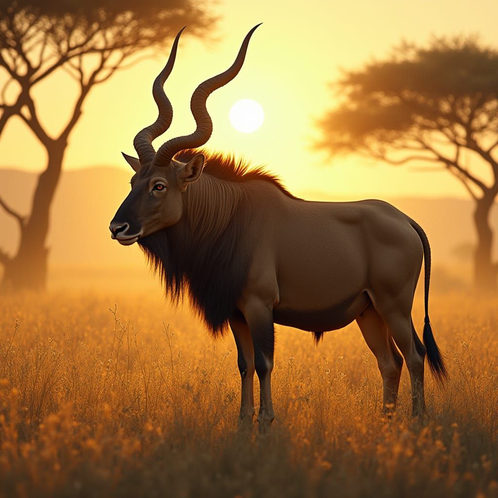 Wildlife Scene in Traditional Digital Style