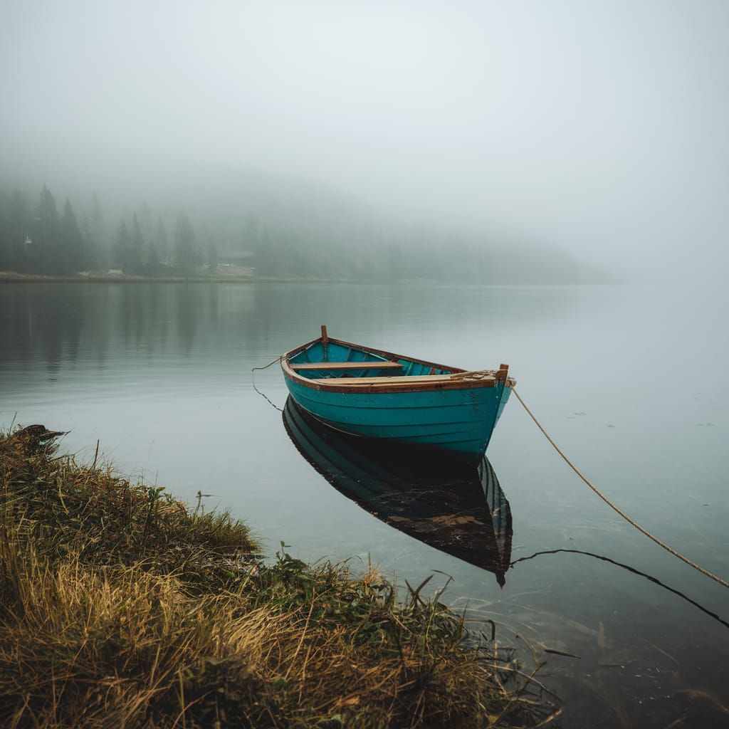 Mysterious Vessel Emerges from Morning Fog
