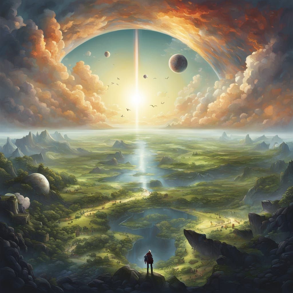 Ethereal New World Landscape Painting