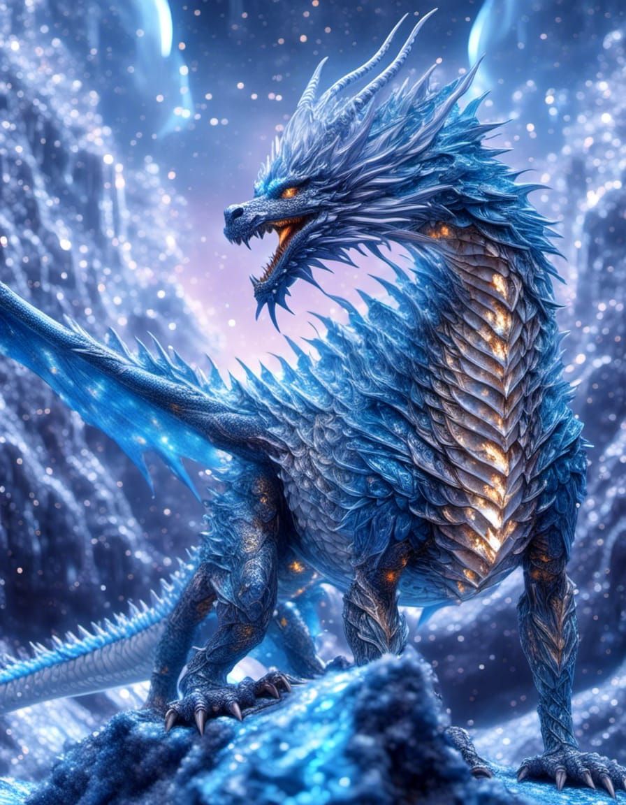 Prismatic Dragon in Cosmic Holographic Illustration