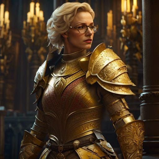 Ritterin mit Brille II