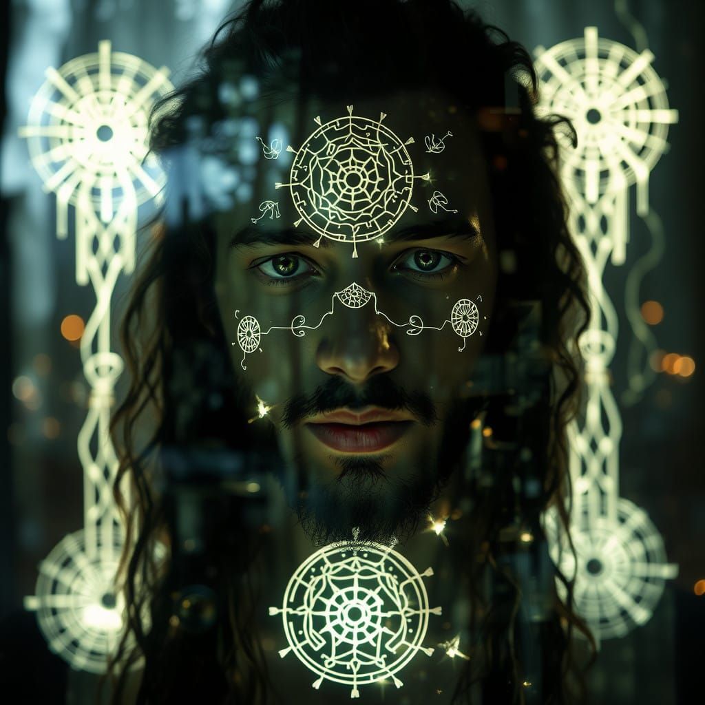 Whimsical Gothic Holographic Forest Masterpiece